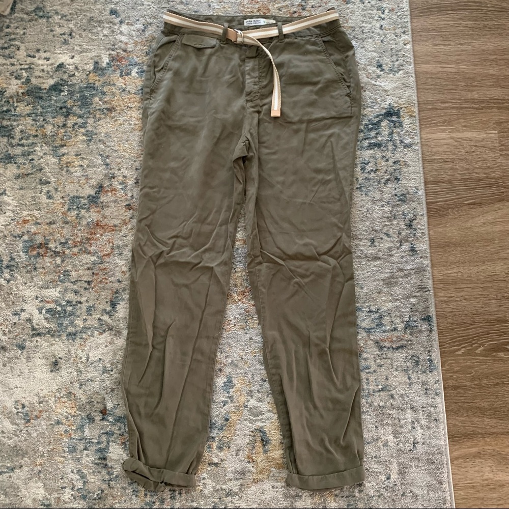 Zara Cotton Pants with Belt
